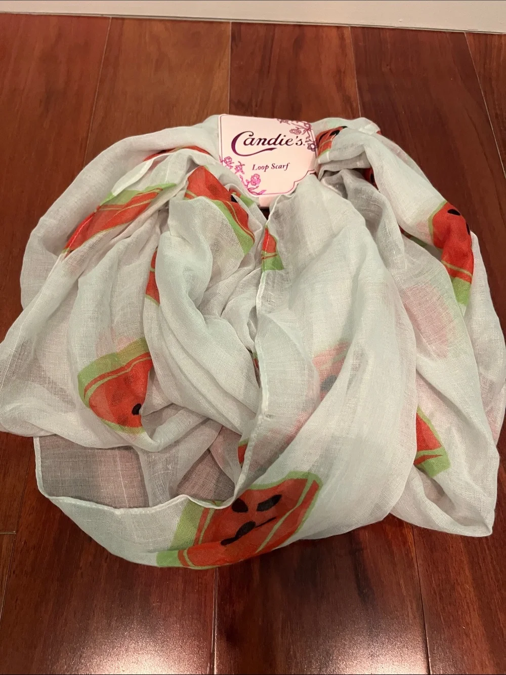 NWT Candie's White Watermelon Scarf